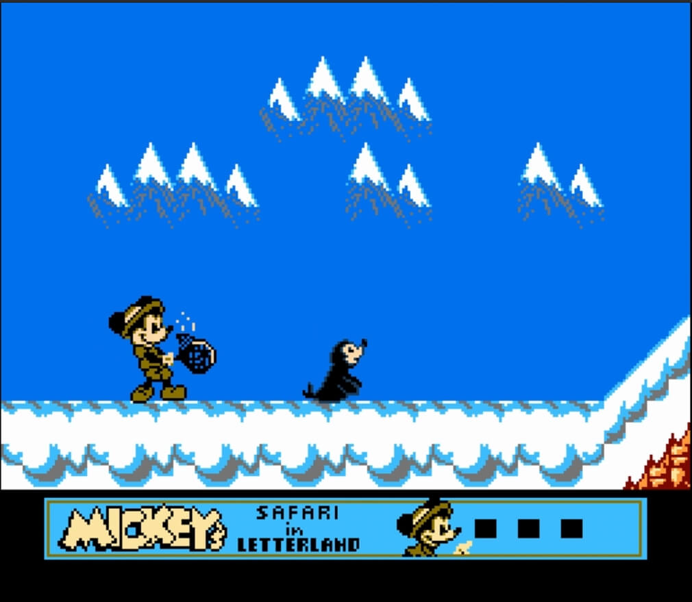 Mickey's Safari in Letterland - геймплей игры Dendy\NES